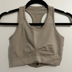 Alphalete Tan Razorback Sports Bra size small